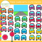 FREE Cute Traffic Cars with Faces Clip Art