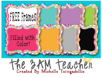 Preview of FREE: Cute Color-Filled Text Frames