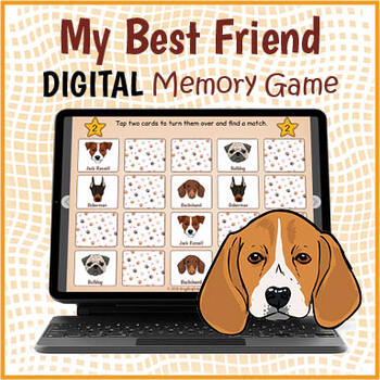 Preview of FREE DIGITAL Dog Breeds Matching Memory Card Game