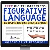 Free Figurative Language Escape Room Challenge Digital Lit