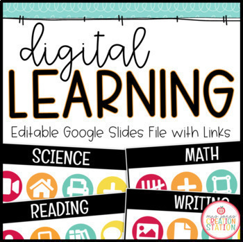 Preview of FREE DIGITAL LEARNING GOOGLE SLIDES OUTLINE FOR DISTANCE LEARNING