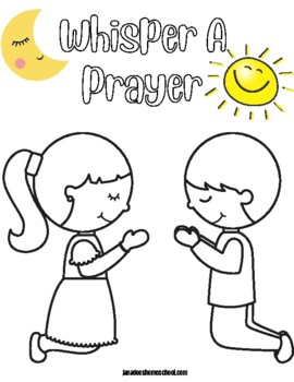 Preview of FREE DOWNLOAD  - Children's Bible Class - Whisper A Prayer Coloring Sheet