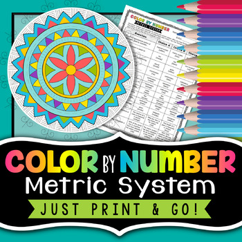Preview of FREE DOWNLOAD - Metric System - Color by Number - Back to School Science
