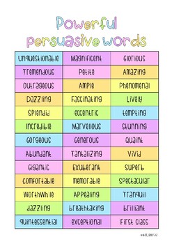 words to use for persuasive speech