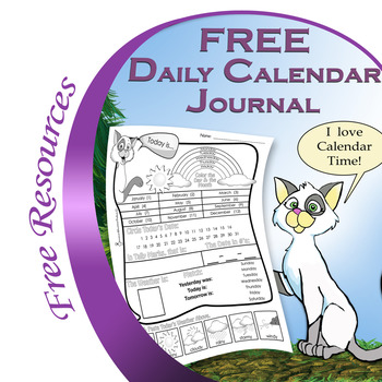Preview of FREE Daily Calendar Journal