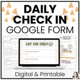 FREE Daily Check In With Students | Daily Check In Form Pr