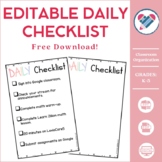 FREE Daily Checklist