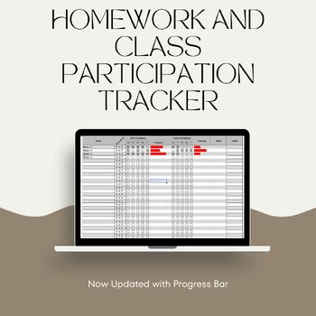 Preview of FREE Daily Homework and Participation Tracker Google Sheets - UPDATED