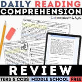 FREE STAAR Daily Reading Comprehension Passages Review War