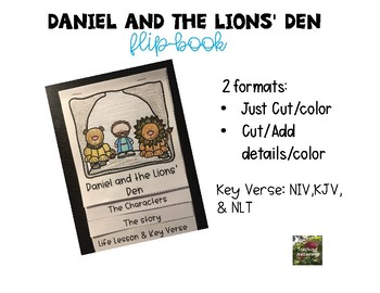 Preview of FREE Daniel and the Lion's Den Flip Book