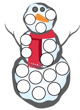 FREE Dauber Snowman Craft Template by Just Peachy Speech with Jenny