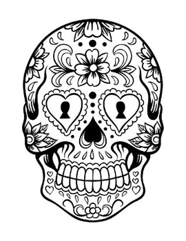 dia de los muertos sugar skull drawings