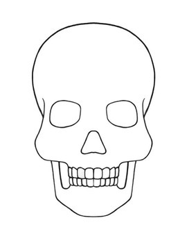 Day Of The Dead Skull Blank Coloring Pages