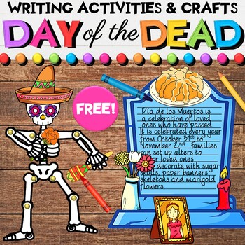 Preview of FREE Day of the Dead Writing Craft Activities for Latin Heritage Bulletin Boards