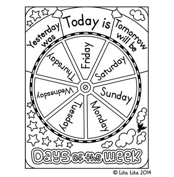 Preview of FREE Days of the week wheel