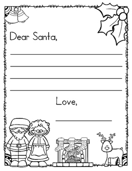 FREE Dear Santa Letter Template and Countdown To Christmas Santa