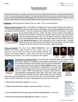 Preview of FREE - Declaration of Independence Worksheet