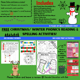 FREE Decodable Winter/Christmas/Holiday Phonics Reading & 