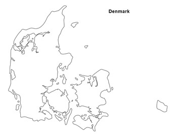 Preview of FREE - Denmark Map Outline