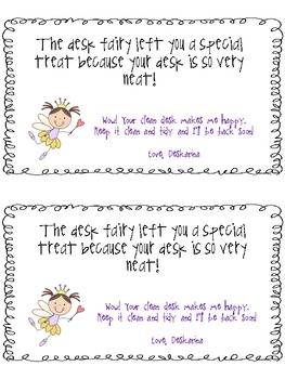 Free Desk Fairy Notes By Amy Journell Johnston Tpt