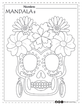Los muertos - Livro para colorir - Mandala para colorir