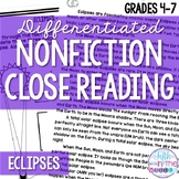 FREE Eclipses Close Reading Comprehension Passages and Questions
