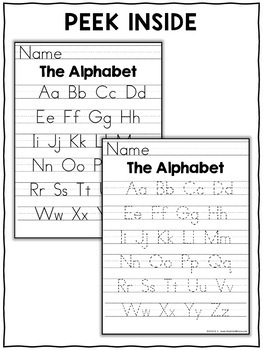 Alphabet Handwriting Practice Sheets by Nicole and Eliceo | TpT