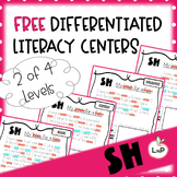 FREE Differentiated Literacy Center Phonics Worksheets SH Sample