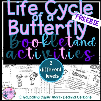 Preview of FREE-Differentiated Mini Life Cycle of a Butterfly- Booklet and Activities