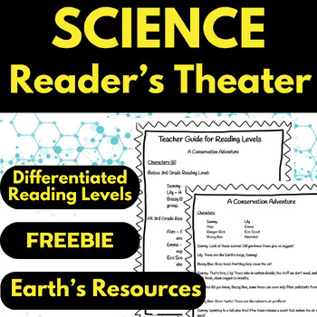 Preview of FREE Differentiated Reader's Theater Script EARTH Science Reading Fluency 3rd