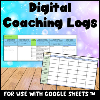 Preview of FREE Digital Coaching Logs Weekly Calendar Editable in Google Sheets