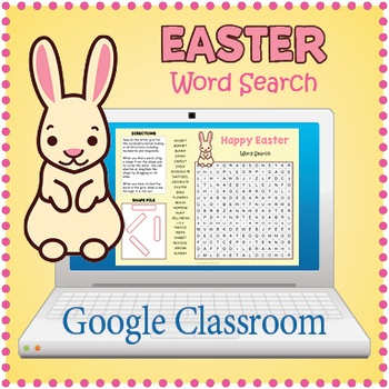 Preview of FREE Digital Easter Word Search Puzzle Worksheet Activity - Google Slides