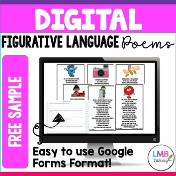 Preview of FREE Digital Figurative Language Poetry, Google Forms