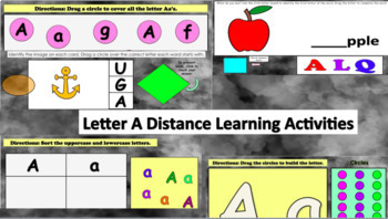 Preview of FREE Digital Letter A Activities For Google Classroom™ - Distance Learning