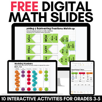 Preview of FREE Digital Math Center Activities in Google Slides