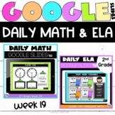 Digital Math and ELA Review for Google Classroom™ Bundle Week 19