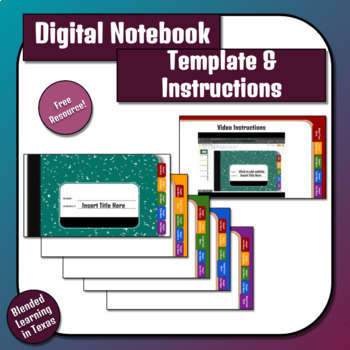 Preview of FREE - Digital Notebook Template (Includes Video Instructions)