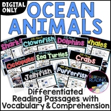 Ocean Animals Unit, Digital Nonfiction Reading Passages Di
