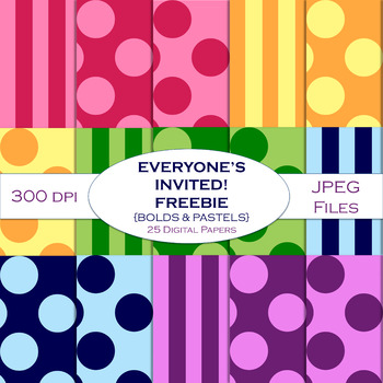 Free Digital Paper Backgrounds Everyone S Invited Combo Patterns
