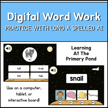 Preview of FREE Digital Phonics Practice - Vowel Team AI | Boom Learning Cards