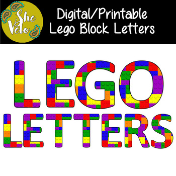 Preview of FREE Digital/Printable Lego Block Letters