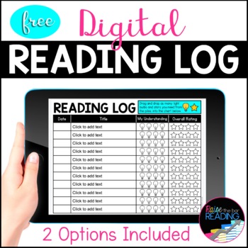 Preview of FREE Digital Reading Logs, Distance Learning