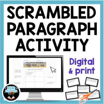 Preview of FREE Digital Scrambled Paragraph Activity for Print and Google Slides
