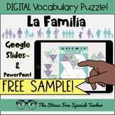FREE Digital Spanish PUZZLE Family Vocabulary Paperless Pu