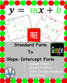 FREE Digital Standard to Slope-Intercept Form Self Check G