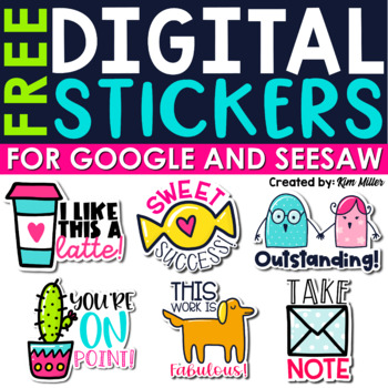 Preview of FREE Digital Stickers for Google Classroom™ and Seesaw™ | Distance Learning