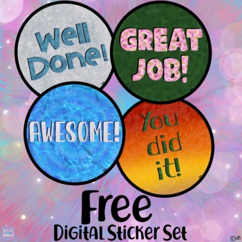 Preview of FREE Digital Stickers for Remote Learning