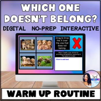 Preview of FREE Digital Which One Doesn't Belong? Google Slides Warm Up Noticing Routine