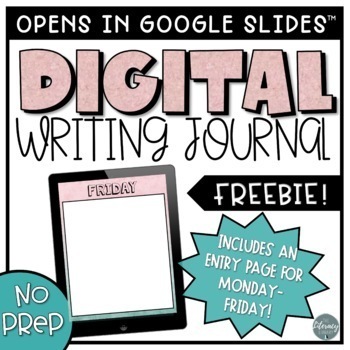 Preview of FREE Digital Writing Journal