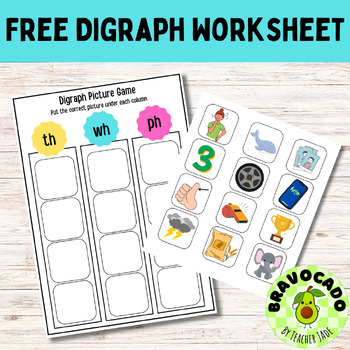 Preview of FREE Digraph (th,wh,ph) worksheet